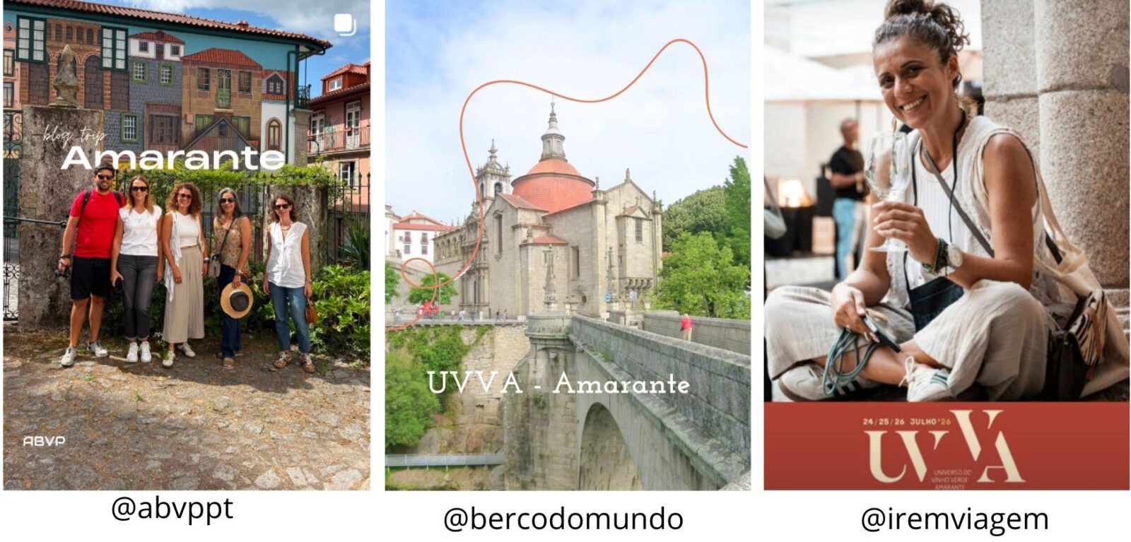 conteudos produzidos durante a blog trip em Amarante